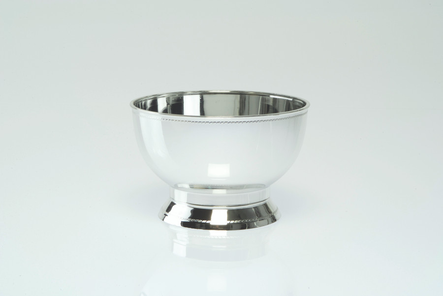 7in Wide Plastic Revere Compote Bowl - Silver