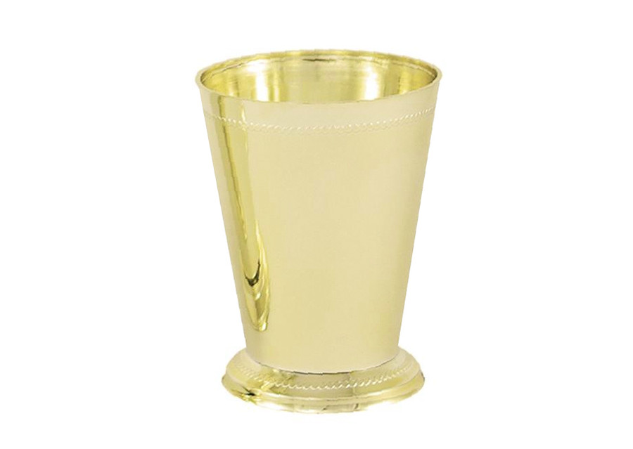 4.5in Tall Mint Julep Plastic Cup - Gold