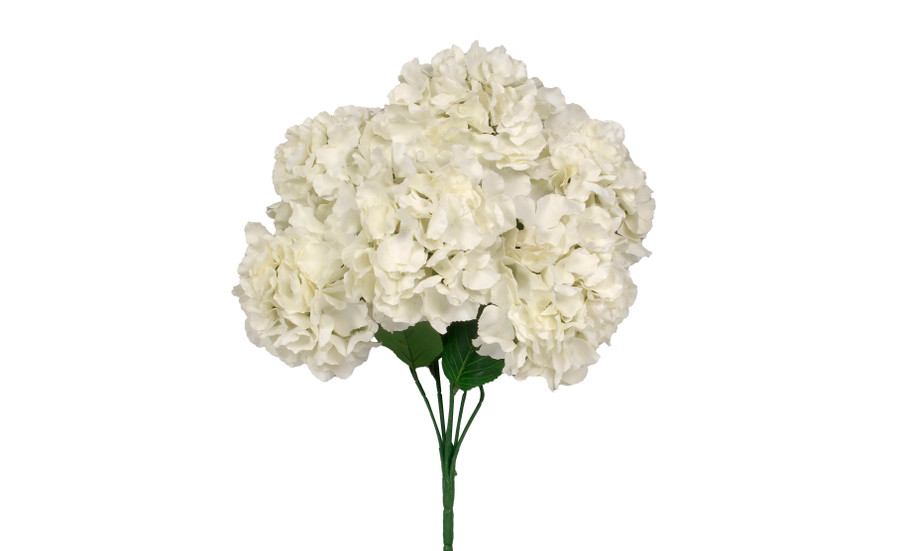21in Hydrangea Bush x6 - Cream
