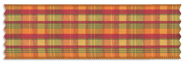 #9 Cider Plaid Fall Ribbon - Wired Edge (50yd)