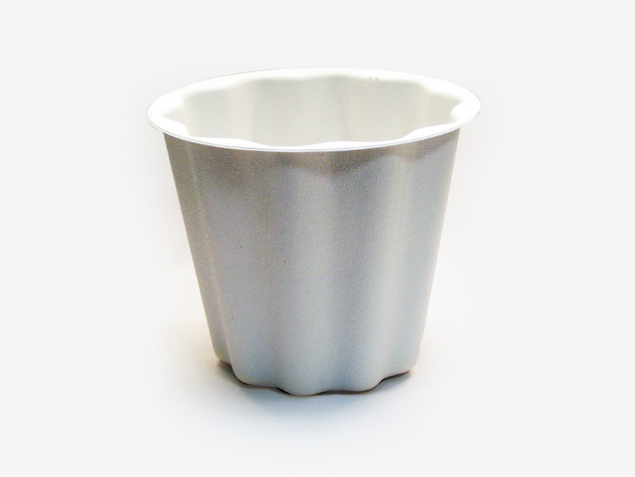 6.5in Wide Plastic Design Container - White