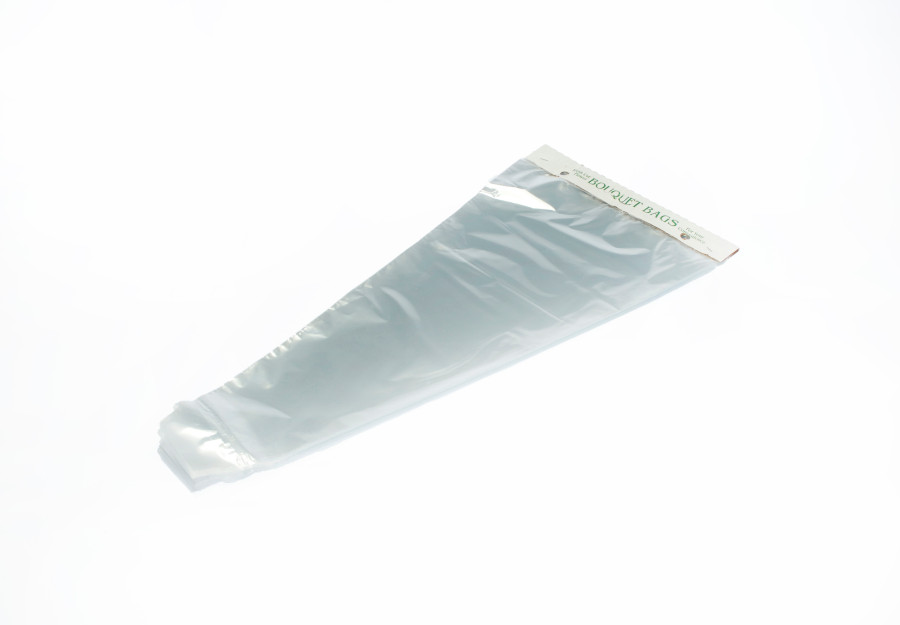 Sealed Bottom Biodegradable Clear Floral Sleeves - 15T x 25L x 5B