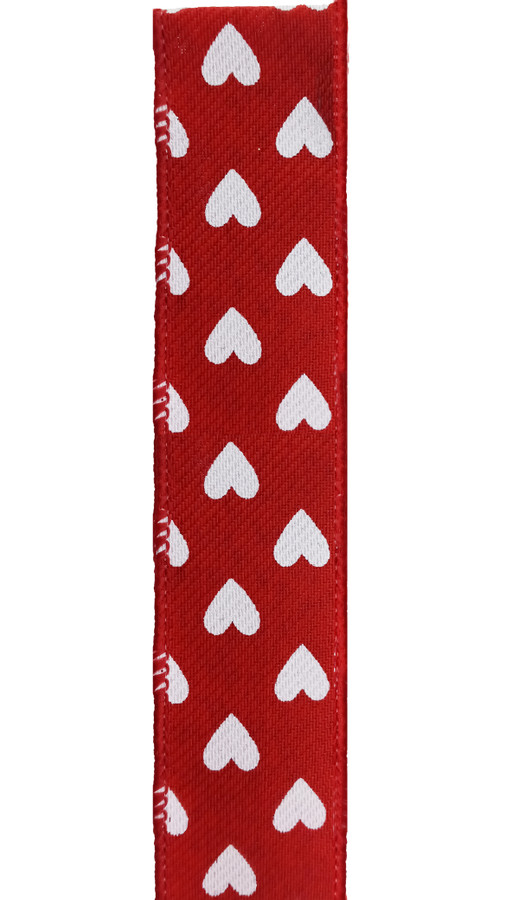#9 Attention Hearts Vday Ribbon - Wired Edge (20yd)