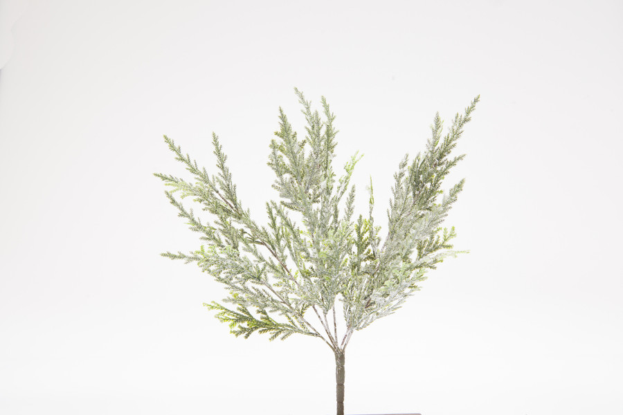 17in Snowed Cedar Bush x7
