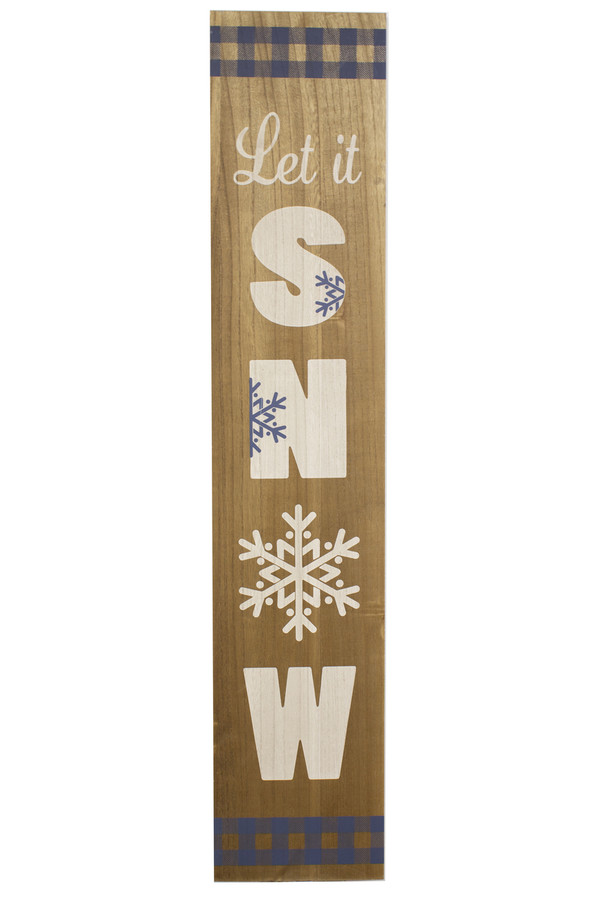 47in Tall "Let It Snow" Wood Sign