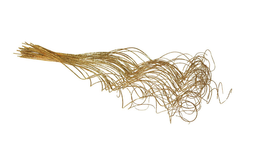 22in Curly Ting Ting - Gold Glitter (50pk)