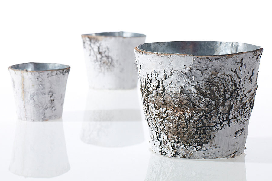 5in Wide Birch Tree Pot Cover Basket