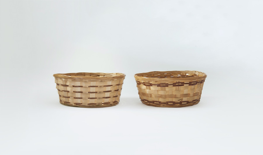 11in Wide Bamboo Fruit Bowl Baskets - Assorted