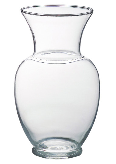 9in Tall Spring Garden Clear Glass Vase
