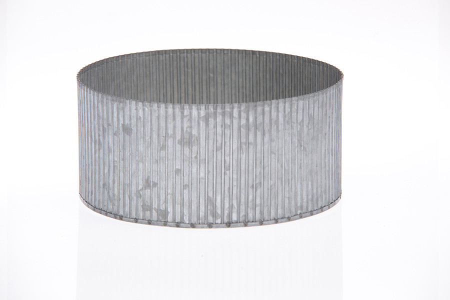 6.5in Wide Amy Norah Corrugated Tin Pot Cover