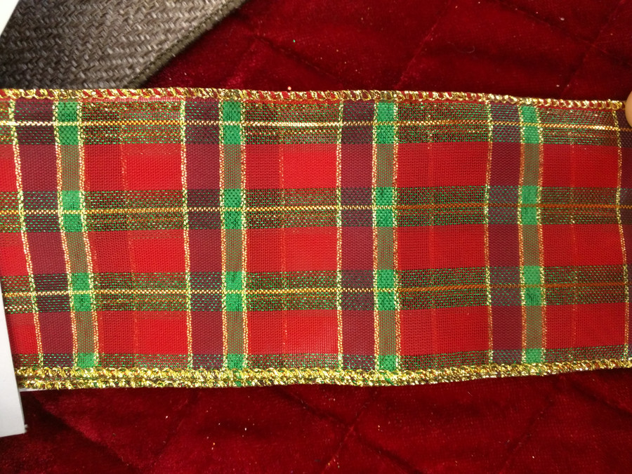 #40 Whispering Pine Tree Farm Ribbon - Wired Edge (20yd)