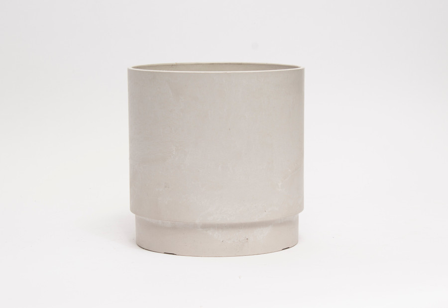 7in Wide Recycled Plastic Raised Pot Planter - White