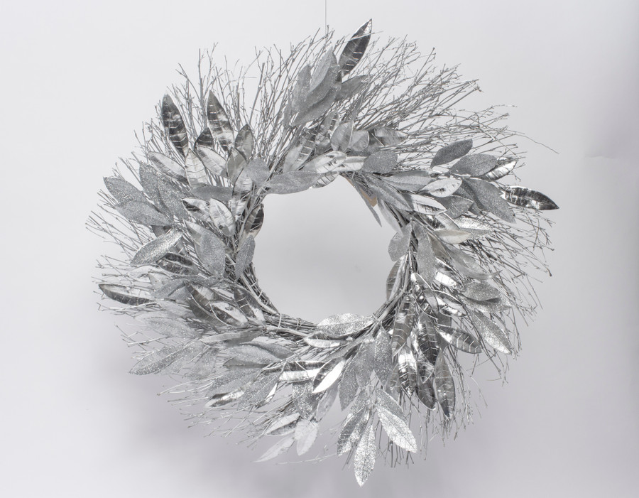 3in 3D Wood Tree Ornament - White Wash