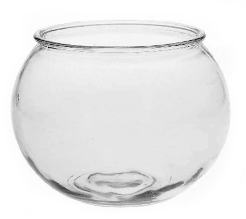 5in Wide Bubble Glass Bowl - Machine Made