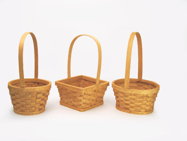 8in Long Woodchip Baskets (Assorted Shapes) - Jacobson