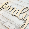 LARGE Connected Letters | Family Word | Wooden Cutout Word | Script Word