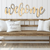 LARGE Connected Letters | Welcome Lowercase Word | Wooden Cutout Word | Script Word