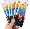 Paint Brush Set | Set of 10 Brushes | Acrylic & Oil Paint Brush | Kid Approved