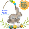 Easter Basket Name Tags, Personalized Easter Gift, Easter Bunny, Rattan Bunny