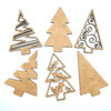 Christmas Tree | Set of 3 | Ornament Set File | Outline SVG Files | Cut Files | Vector Files | Glowforge | Laser Cutting | Digital Download