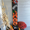 Hand Painted Halloween/ door leaner, Double sided Door leaner, Fall door leaner