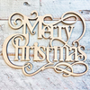 Merry Christmas Wood Cutout | Christmas Craft Words | Wood Letters | Merry Christmas Connected Words | 12"-22"
