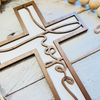 Wooden Cursive HOPE Cross | 2 Layer Wall Decor | Inspirational Cross