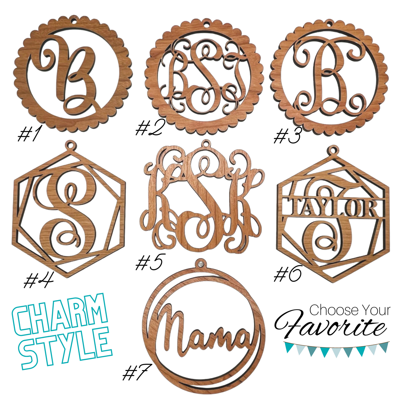 6 Key Holder Monogram - Personalisation