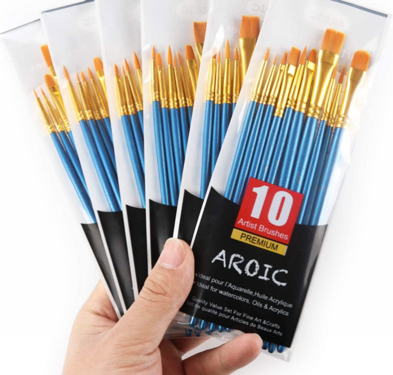 Order Online 10 Set of Acrylic & Oil Paint Brush