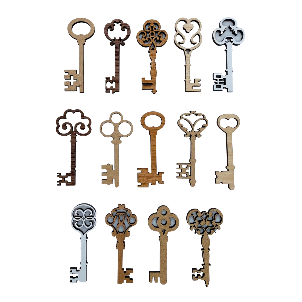 Buy Online Wood Skeleton Keys Cutouts