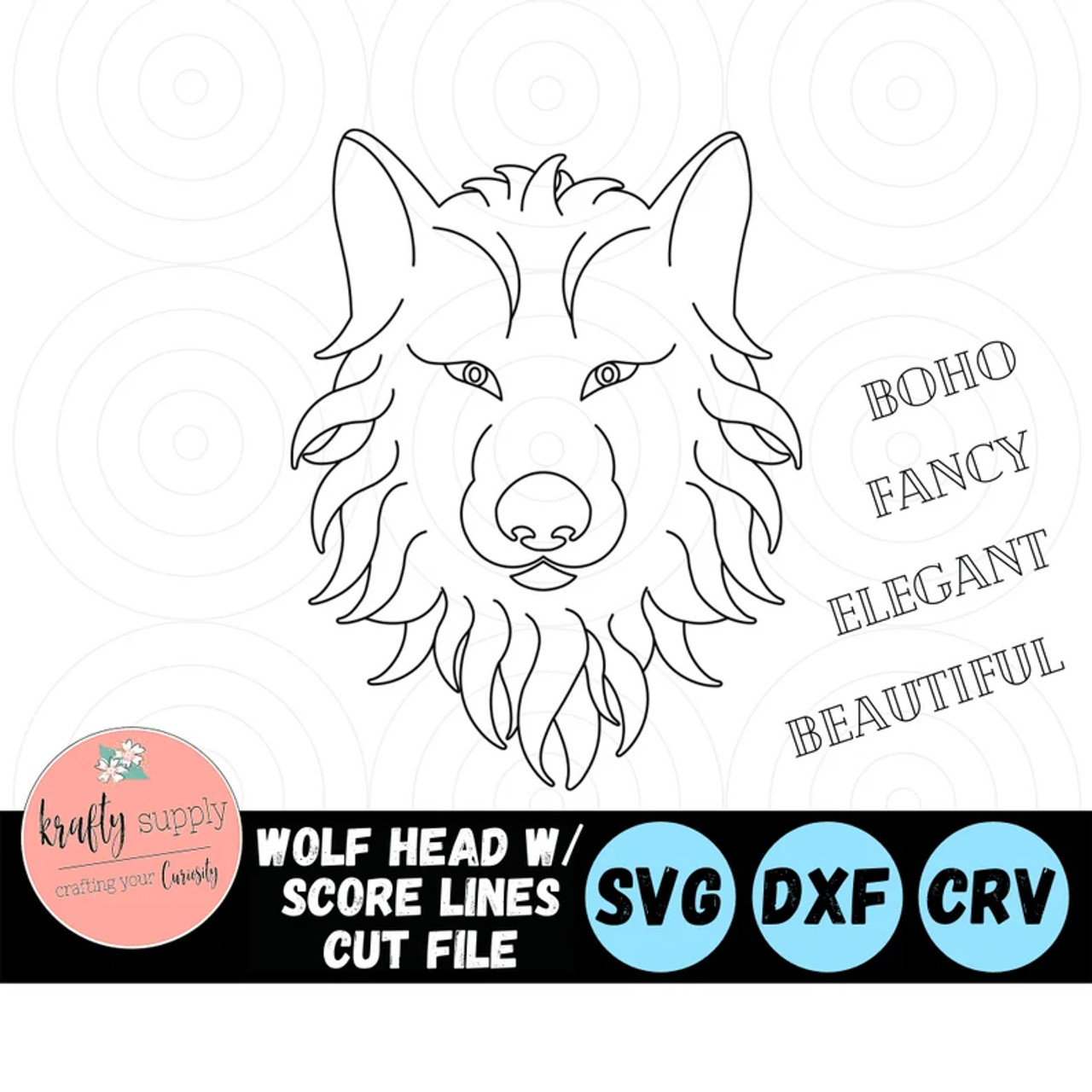 Howling Wolf SVG Vector Clipart Design Silhouette For Vinyl Decal Sticker