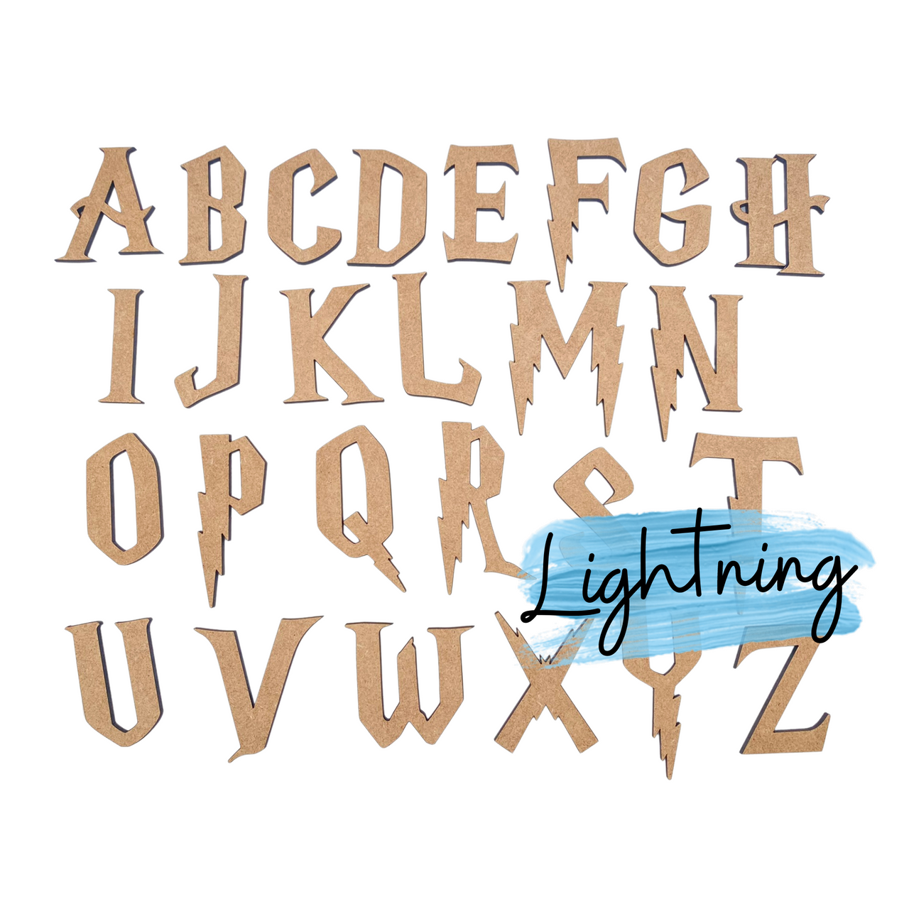 lightning bolt alphabet