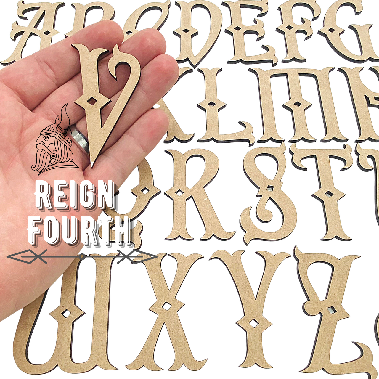 1 to 1 1/2 Wood Letters and Numbers, Style 3, Laser Cut Numbers or Letters  for Crafts Birch Plywood 