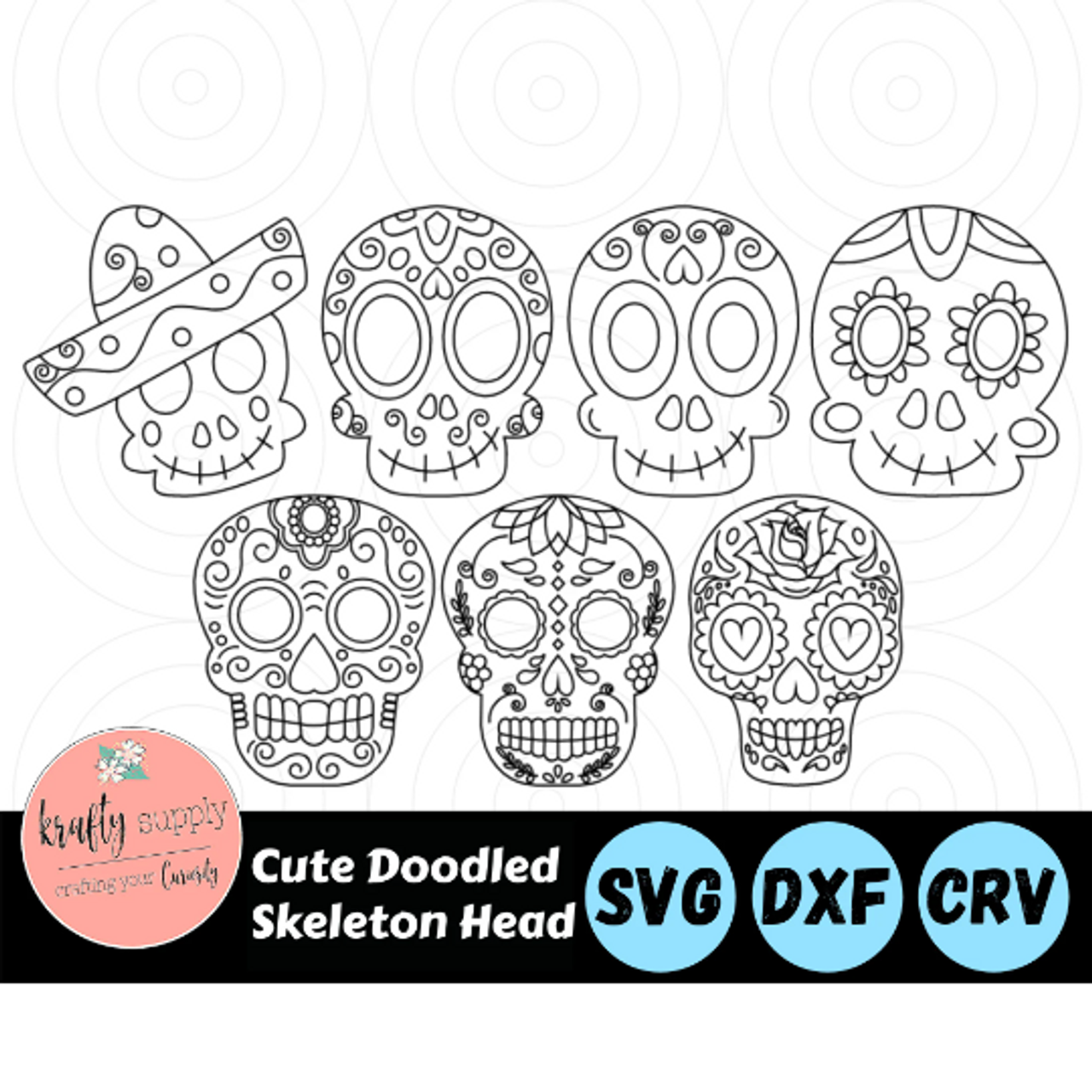 Sugar Skull, Svg Png Dxf Eps Digital Download - free svg files for