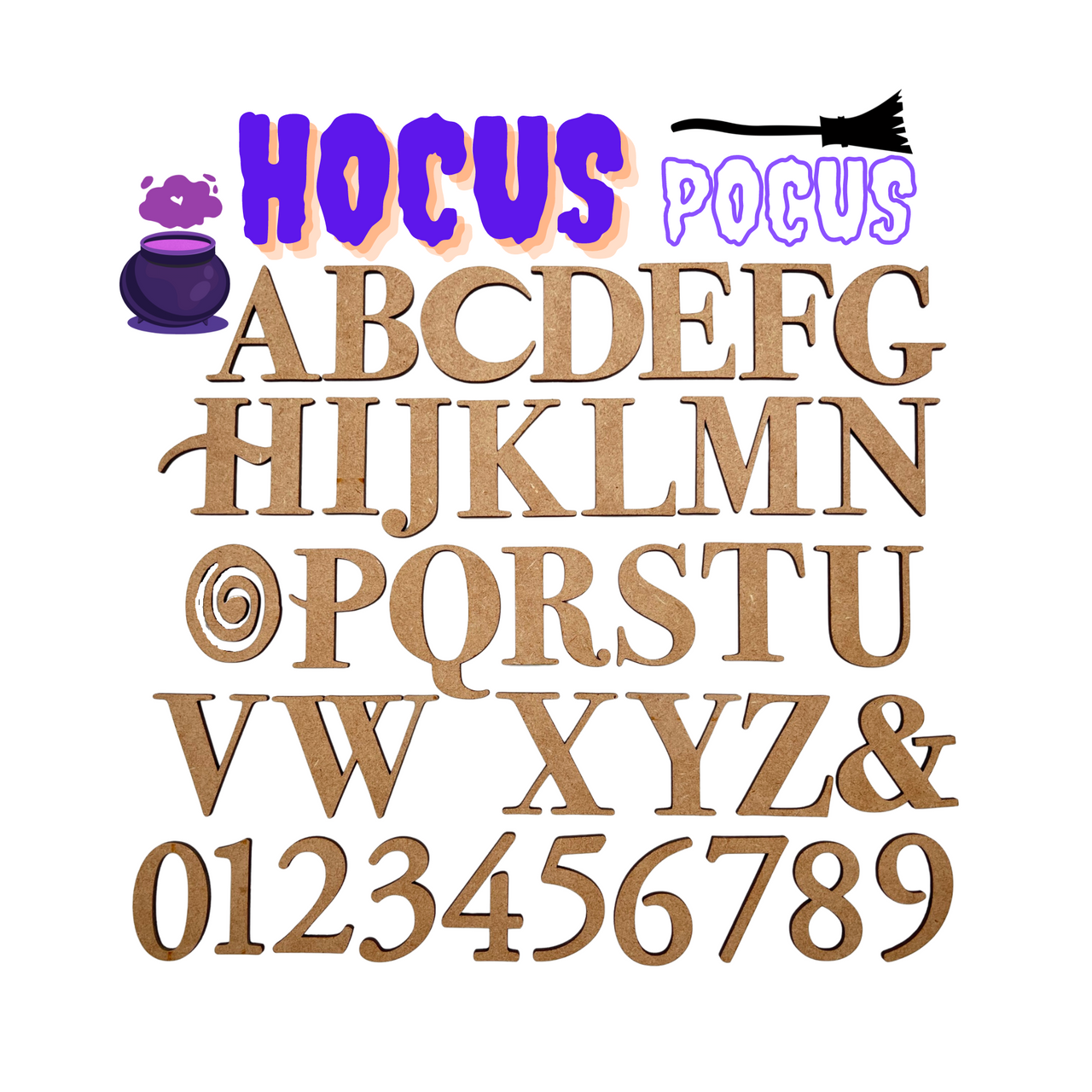 Hocus Pocus | Halloween Craft Letters | Unfinished Letters | Arts & Crafts  Supplies