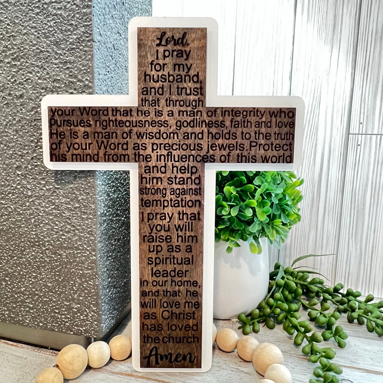 Faith in Curved Font Cross Illustration Christmas gift - Faith