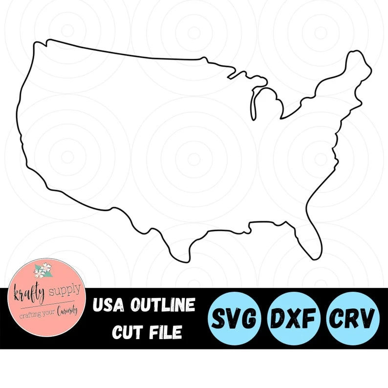 Shop Online USA Map | Outline SVG Files | Country Vector