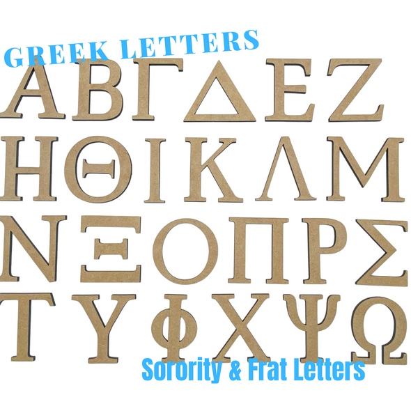 Greek | Craft Letters | Unfinished Letters | Arts & Crafts Supplies