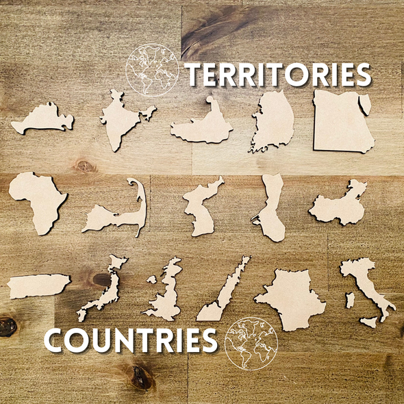 Counties and Territories Craft Cutouts