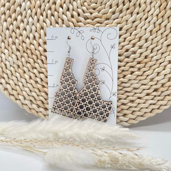 State Earrings - The Fashion Industry will go nuts over these Rattan, State Pride Earring Dangles.