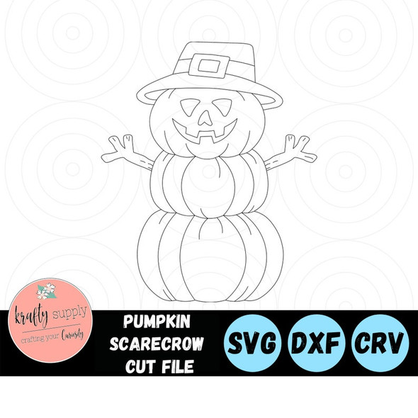 Pumpkin Scarecrow | Scarecrow SVG | Fall Pumpkin Stack SVG Files | Harvest | Vector Files | Glowforge | Laser Cutting | Digital Download