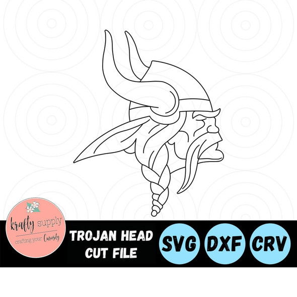 Trojan Head Cut File| Spartan SVG File | SVG File | Cut Files | Vector Files | Glowforge | Laser Cutting | Digital Download | School Mascot