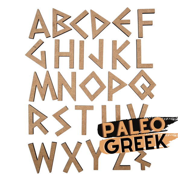 2" Sample Set | Paleo Greek MDF | Wood Craft Letters | Unfinished Letters | Arts & Crafts Supplies