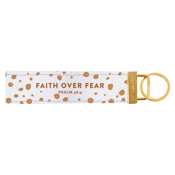 grace & truth Faith Over Fear Keychain Wristlet