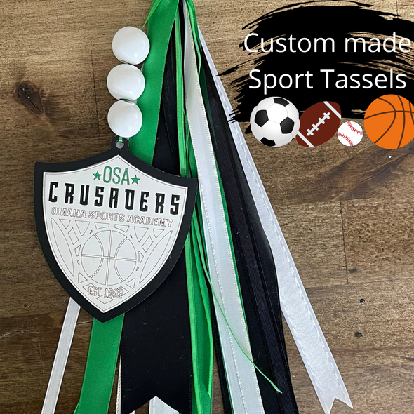 Basketball charm bag tassel, customized sports bogg bag tassels