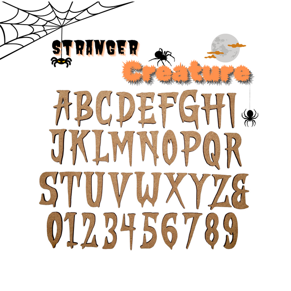 Stranger Creature | Halloween Craft Letters | Unfinished Letters | Arts & Crafts Supplies