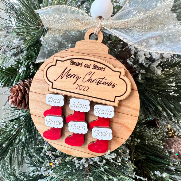 Family Stocking Ornament | Personalized Family Ornament | Personalized Ornament