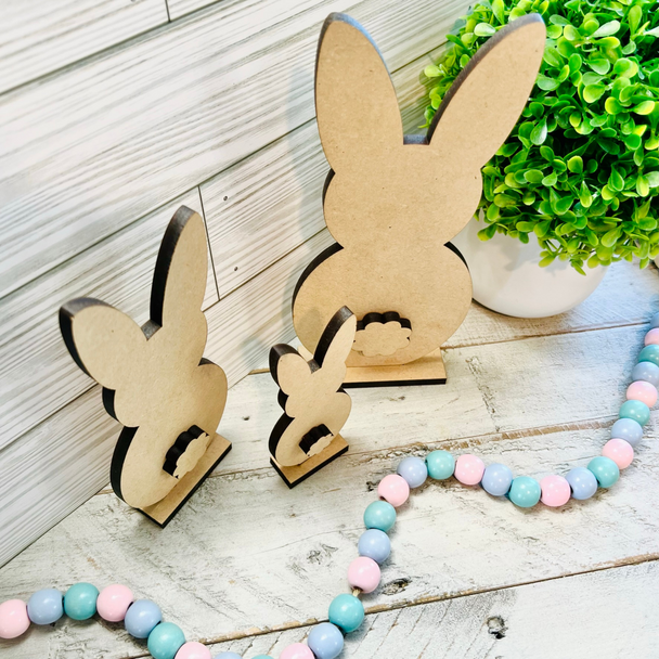 Set of 3 Bunnies | Wood Bunny | Wooden Craft Bunnies