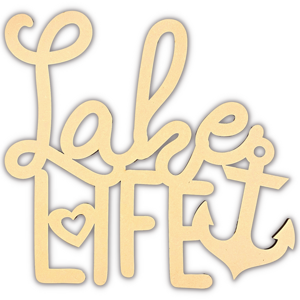 SMALL Connected Letters | Lake Life Word | Wooden Cutout Word