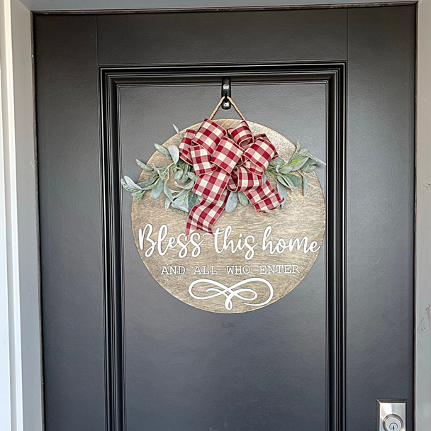 Round Door Hanger | Wall Hanger | Welcome Door Sign | Wooden Home Decor